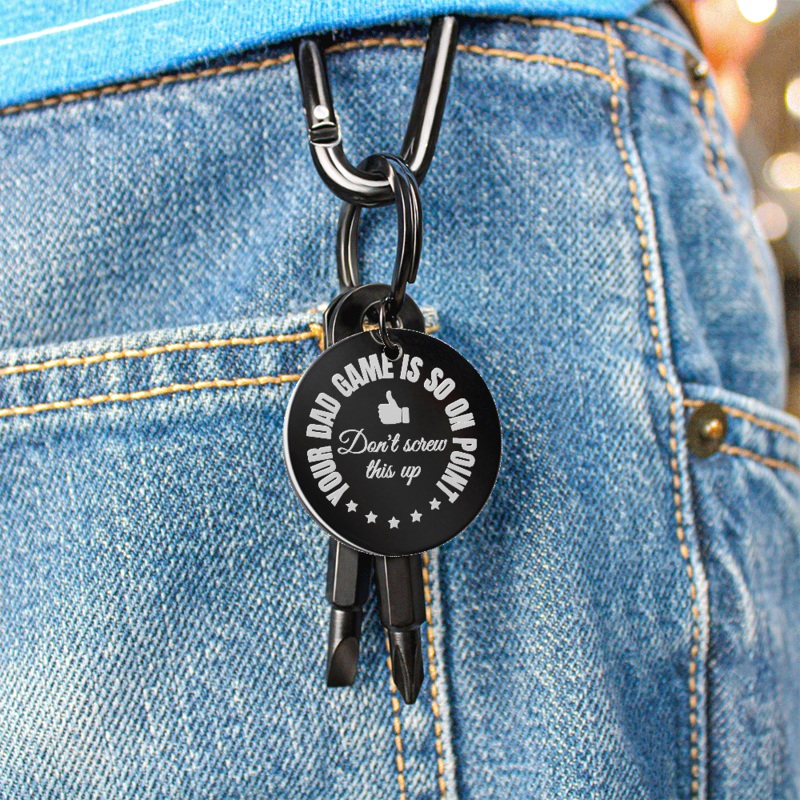 Your Dad Game is So On Point – .316L Stainless Steel Screwdriver Keychain – SS231