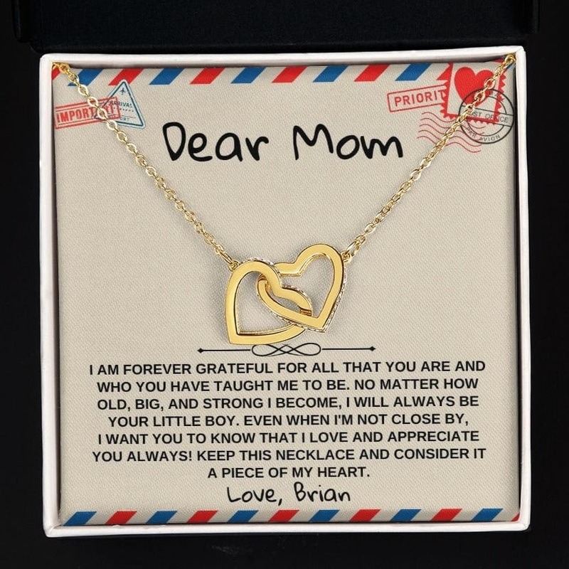 Dear Mom – From Son – Interlocked Hearts Gift Set – SS380