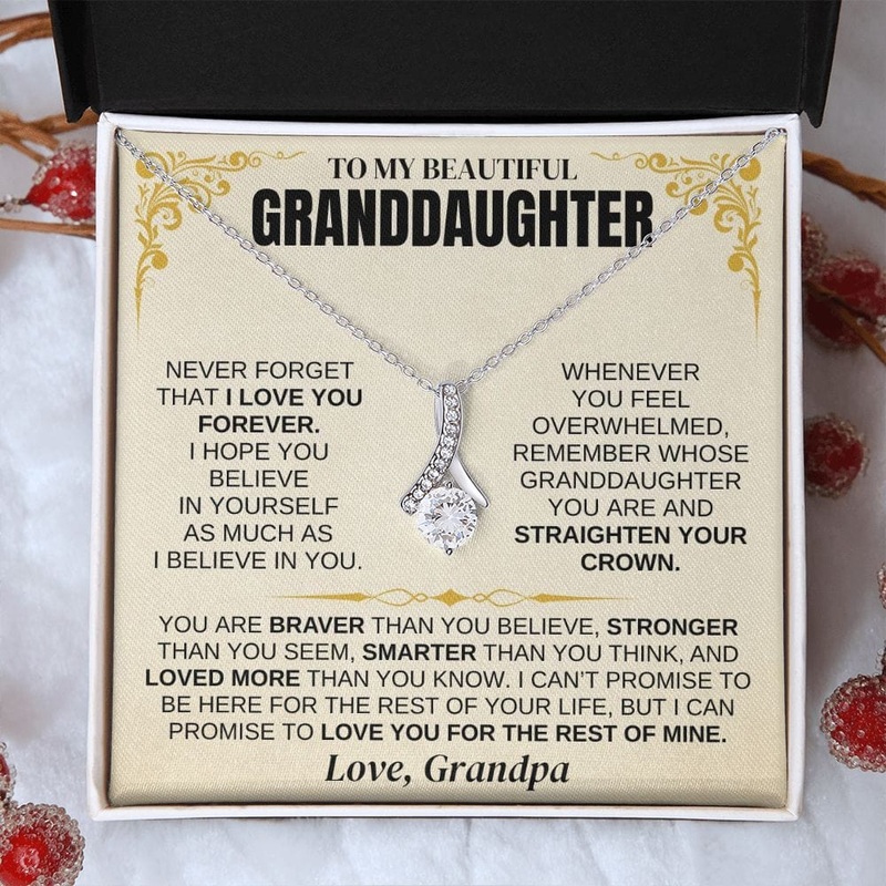To My Beautiful Granddaughter – Beautiful Necklace Gift Set – SS342