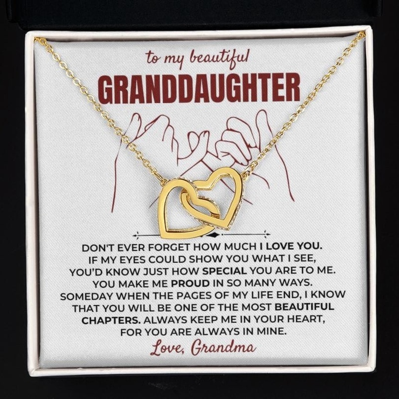 To My Beautiful Granddaughter – Forever Linked Hearts Gift Set – SS401
