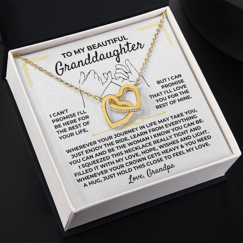 To My Beautiful Granddaughter – Interlocked Gold Hearts Gift Set – SS391