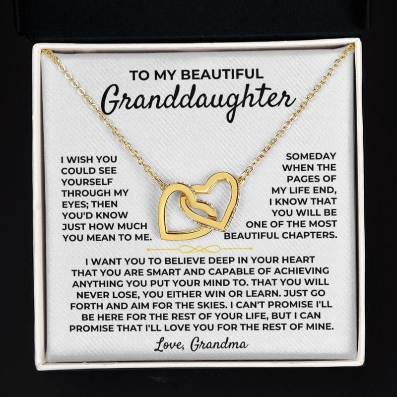 To My Beautiful Granddaughter – Interlocked Hearts Gift Set – SS395