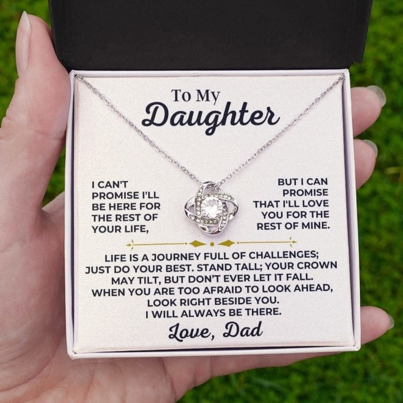 To My Daughter – Love Dad – Stand Tall – Love Knot Gift Set – SS426V2D