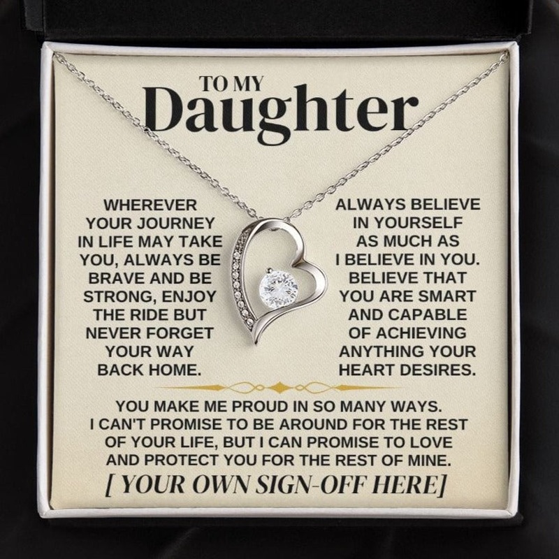 To My Daughter – Personalized Sign-Off – Necklace Gift Set – SS318P