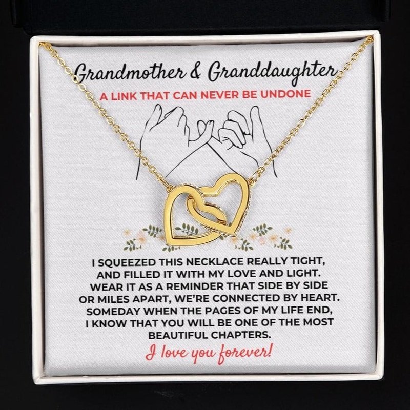 To My Granddaughter – Beautiful Linked Hearts Gift Set – SS394