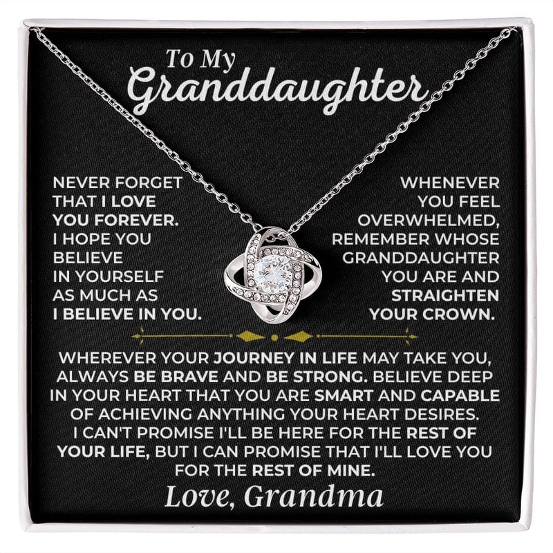 To My Granddaughter – Beautiful Love Knot Gift Set – SS461G