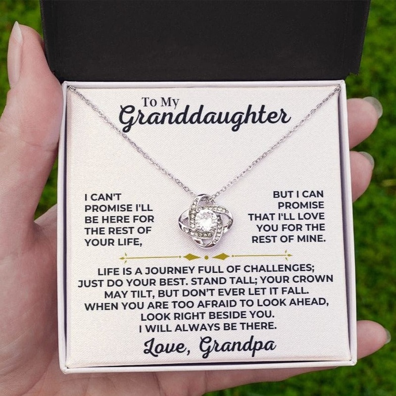 To My Granddaughter – Love Grandpa – Love Knot Gift Set – SS426V2G