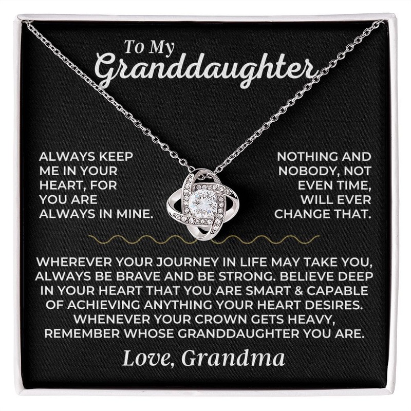 To My Granddaughter – Personalized Love Knot Gift Set – SS462