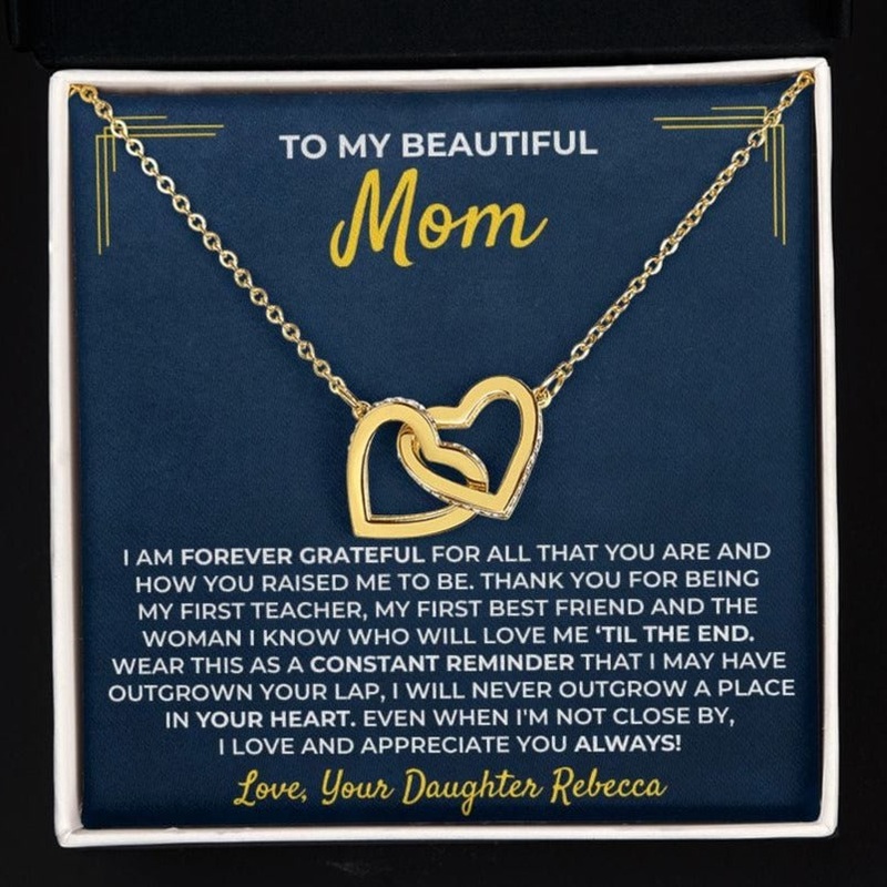 To My Mom – From Daughter – Forever Linked Hearts Gift Set – SS404