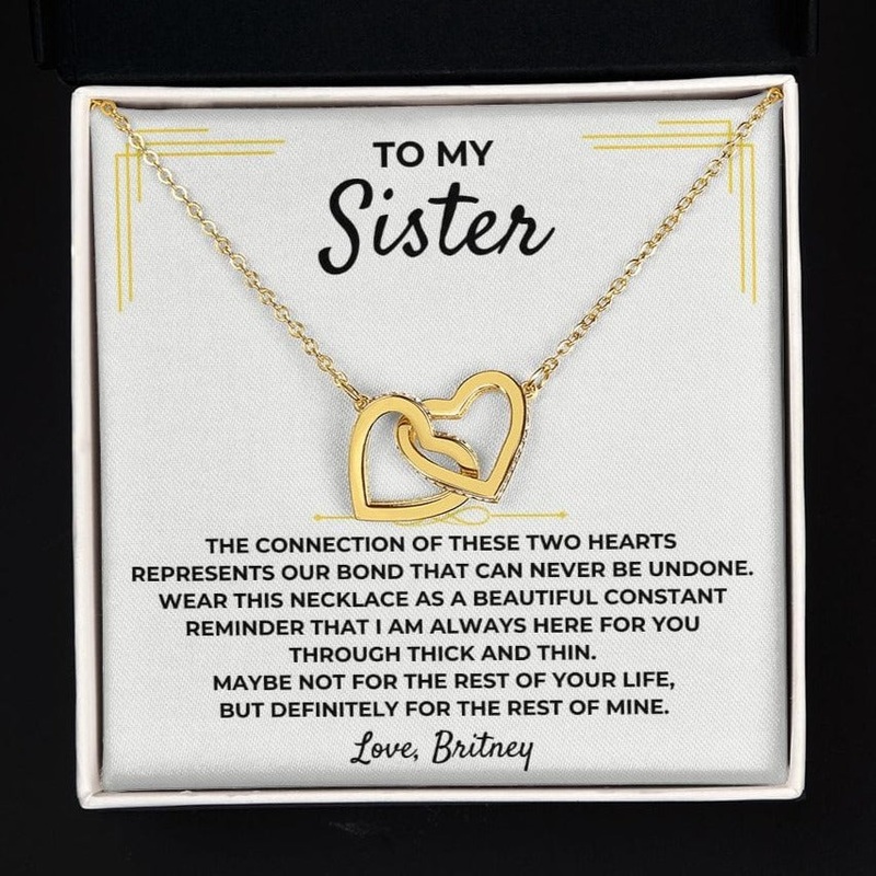 To My Sister – Interlocked Hearts Gift Set – SS382