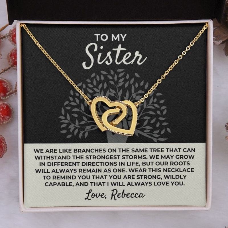 To My Sister – Interlocked Hearts Gift Set – SS389