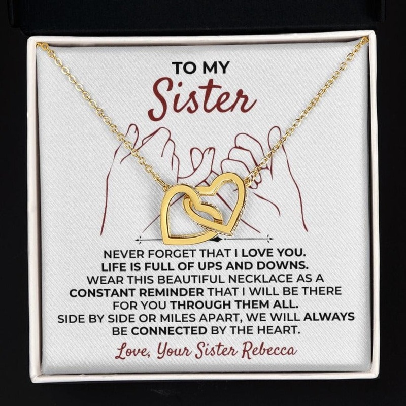 To My Sister – Interlocked Hearts Gift Set – SS399
