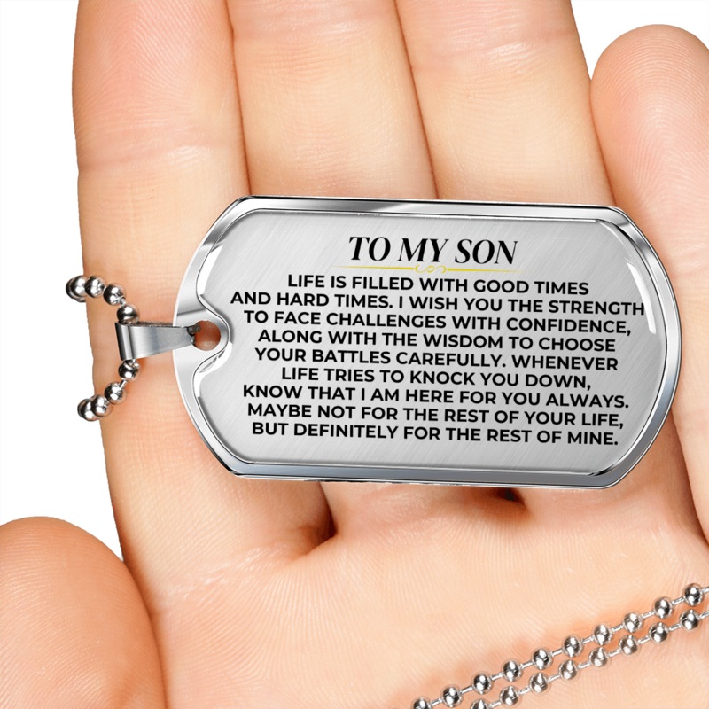 To My Son – Love Tag Keepsake – SS377