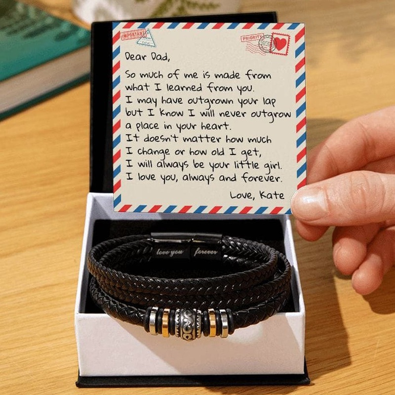 Dear Dad | From Daughter | Braided Bracelet – SS509