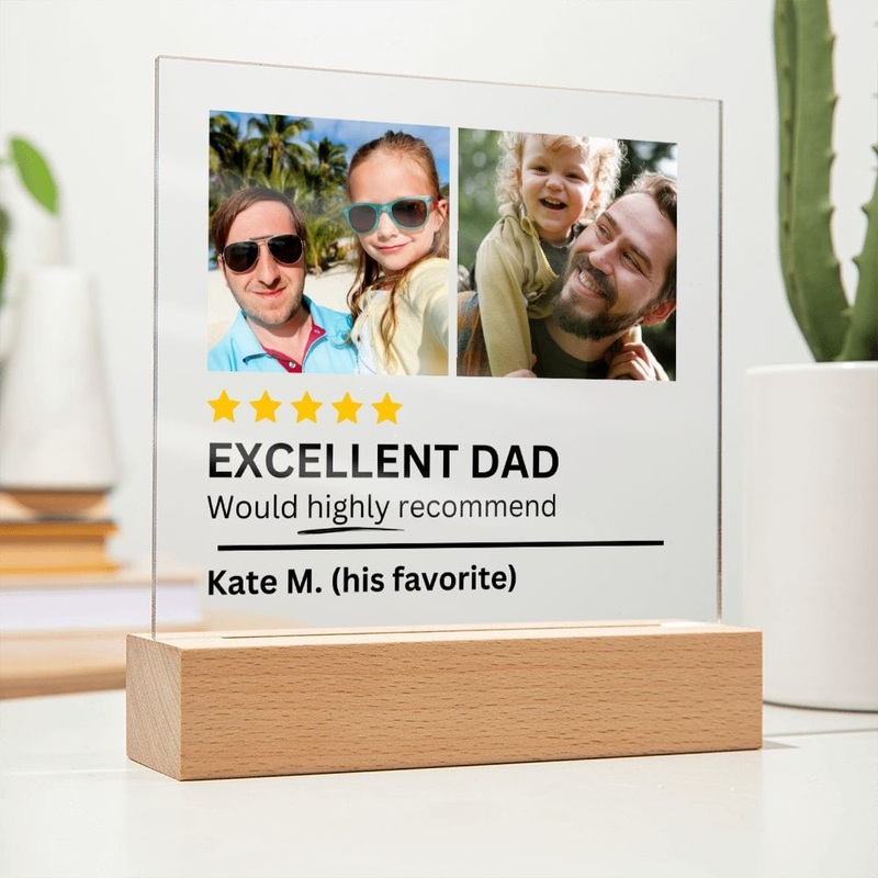 Excellent Dad – Personalized Acrylic LED Lamp- AC01