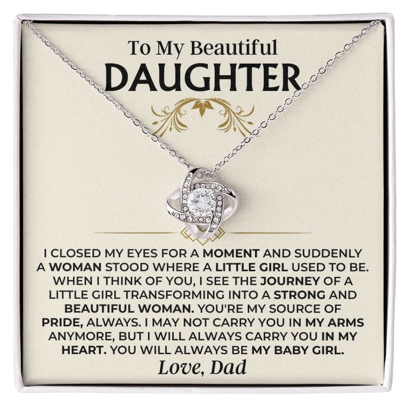 To My Beautiful Daughter – Dad – Love Knot Gift Set – SS504D