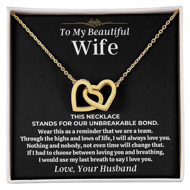 To My Beautiful Wife – Forever Linked Hearts Gift Set – SS473