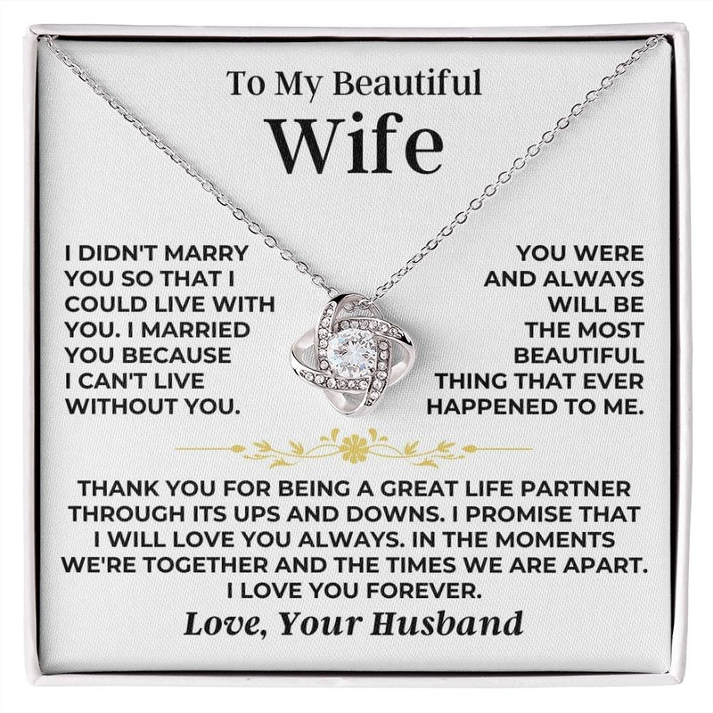 To My Beautiful Wife – Love Knot Gift Set – SS526V3