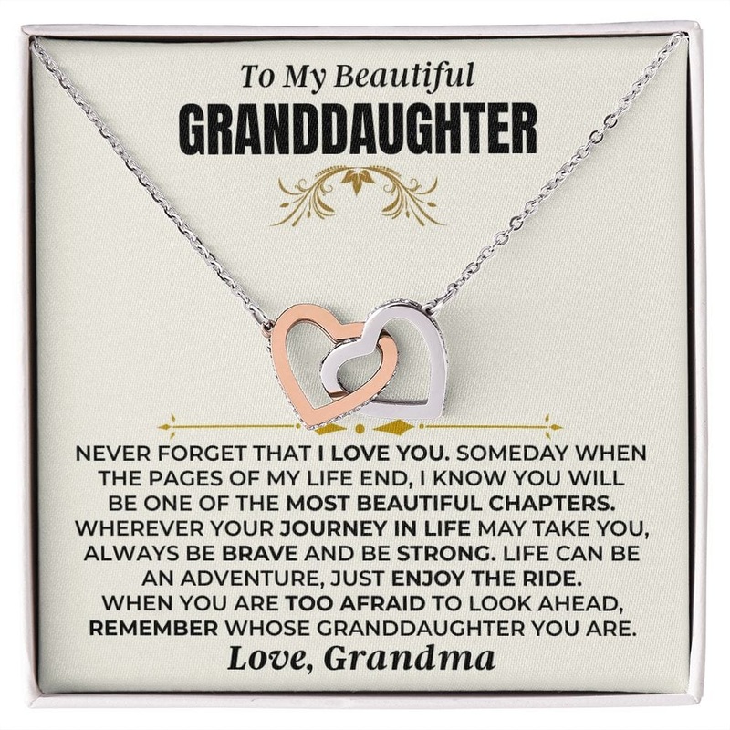 To My Granddaughter – Grandma – Interlocked Hearts Gift Set – SS477