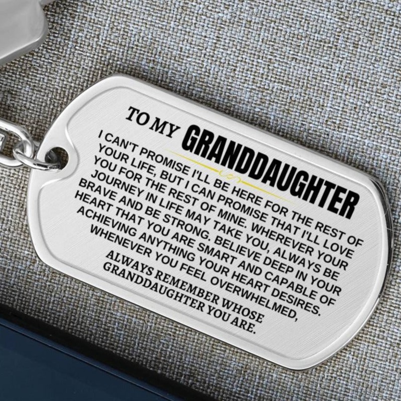 To My Granddaughter | Remember Whose Granddaughter You Are | Personalized Keychain – SS293GDT