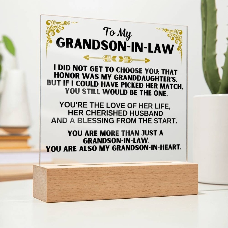 To My Grandson-in-Law – LED-Lit Acrylic Plaque – AC30