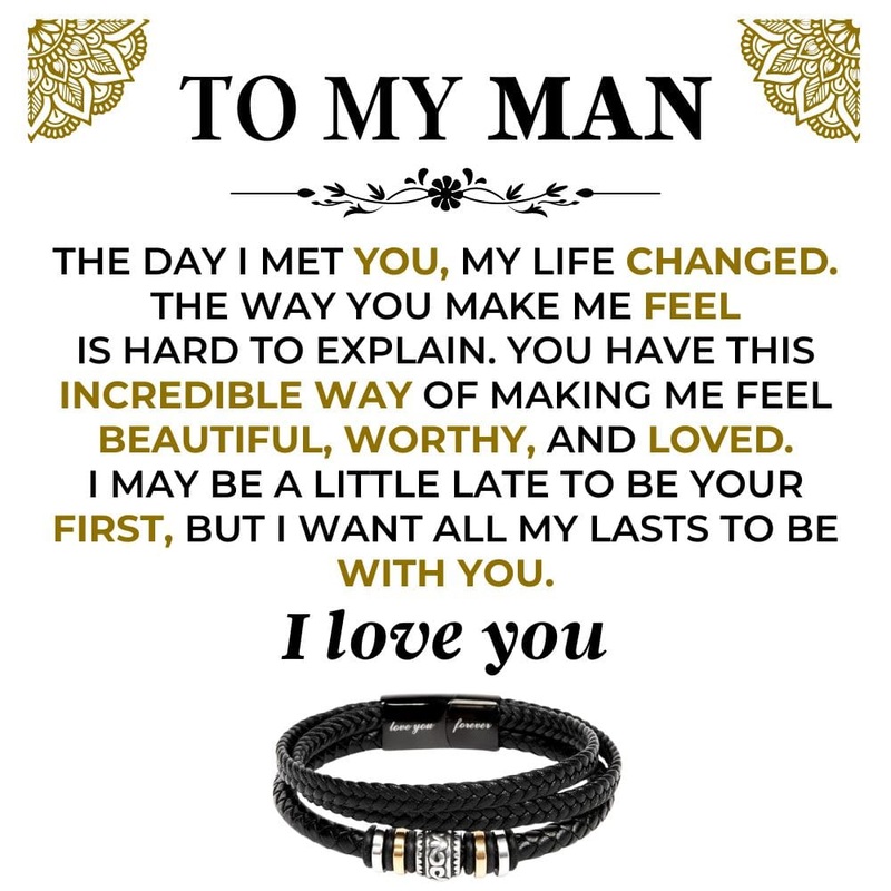 To My Man | Love You Forever | Braided Bracelet Gift Set – SS522