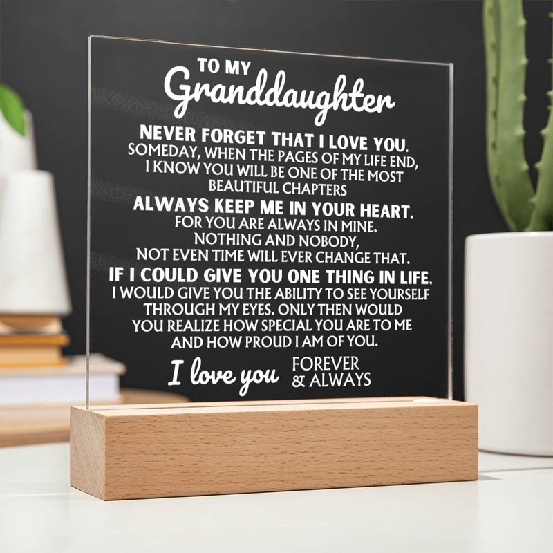 [ALMOST SOLD-OUT] To My Granddaughter | I Love You Forever | Acrylic Lamp  | AC44