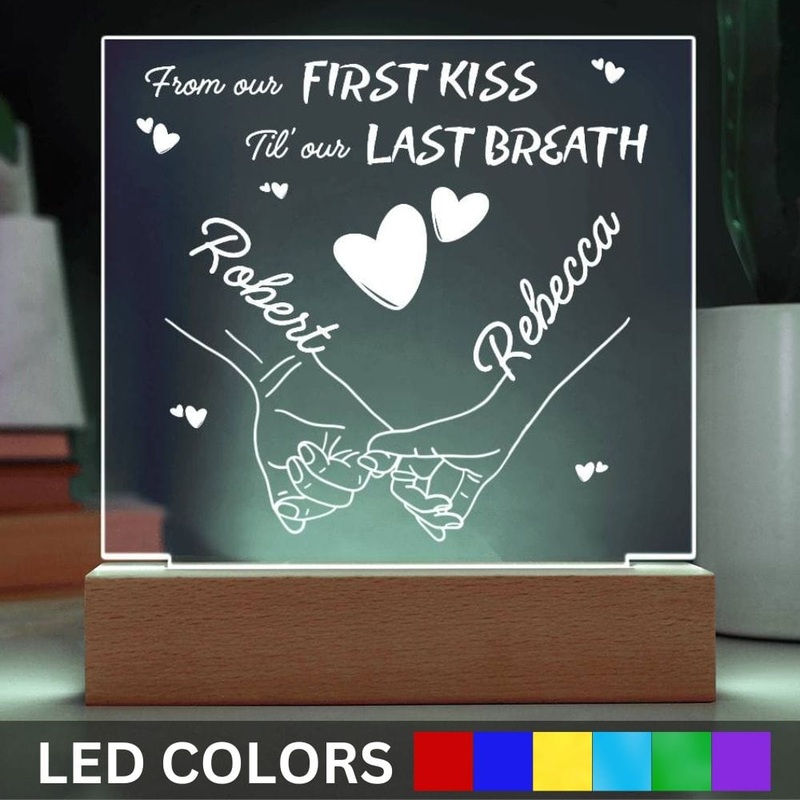 From Our First Kiss – Til Our Last Breath – Personalized Night Lamp – AC51