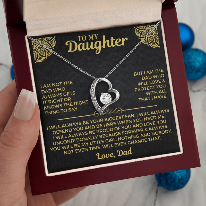 Gift for Daughter from Dad – Record Box and Necklace Gift Set – SS559