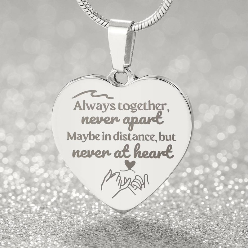 Soulsister | Bestie | BFF | Bestfriend | Engraved Premium Heart Necklace – BST04