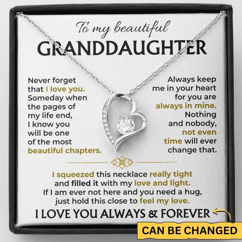 To My Beautiful Granddaughter – Forever Love Necklace Gift Set – SS514V4
