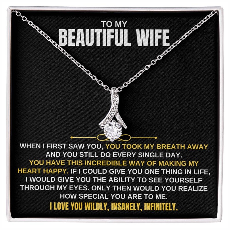 To My Beautiful Wife | You Took My Breath Away | Necklace Gift Set – SS129