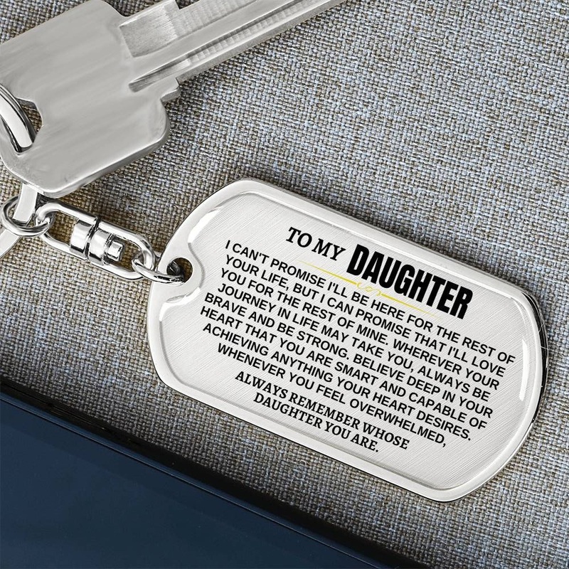 To My Daughter | Remember Whose Daughter You Are | Personalized Keychain – SS293GD