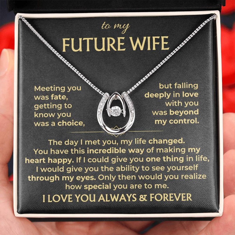 To My Future Wife – I Love You Forever – White Gold Necklace Gift Set – SS602