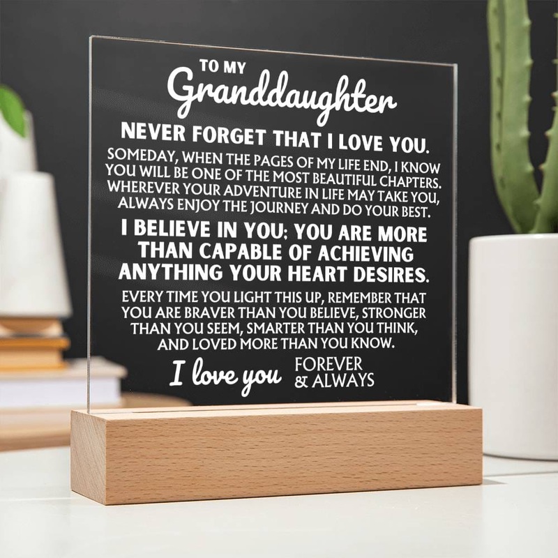 To My Granddaughter – I Believe In You – Acrylic Lamp  – AC45
