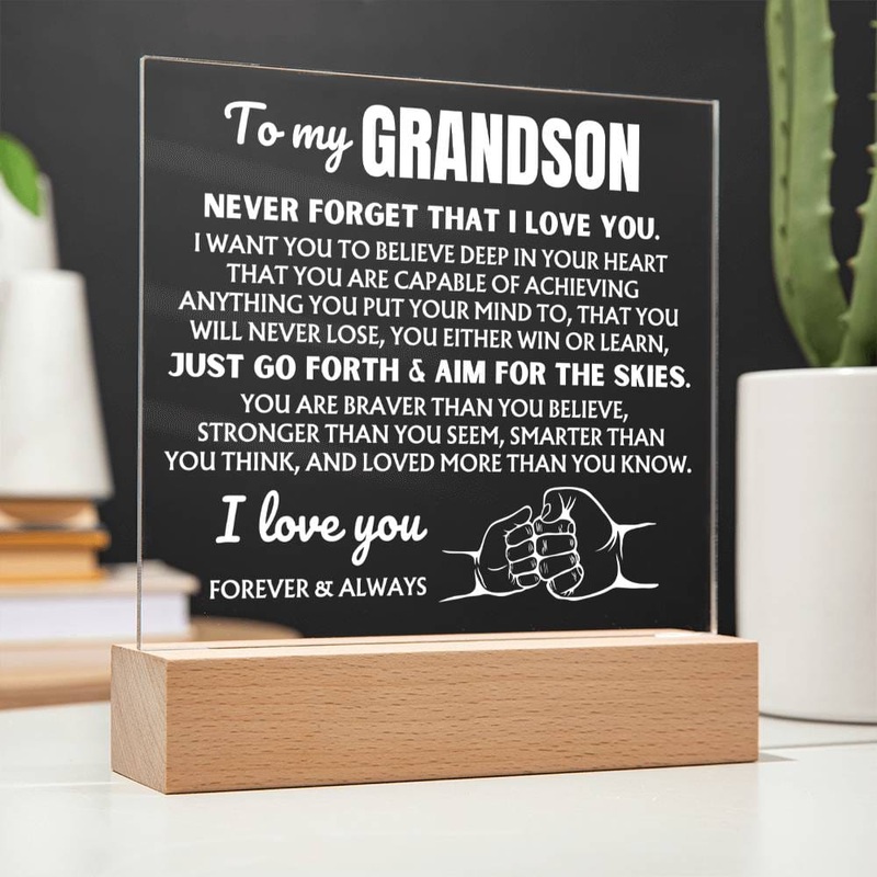 To My Grandson  I Love You Forever | Acrylic Lamp  AC48