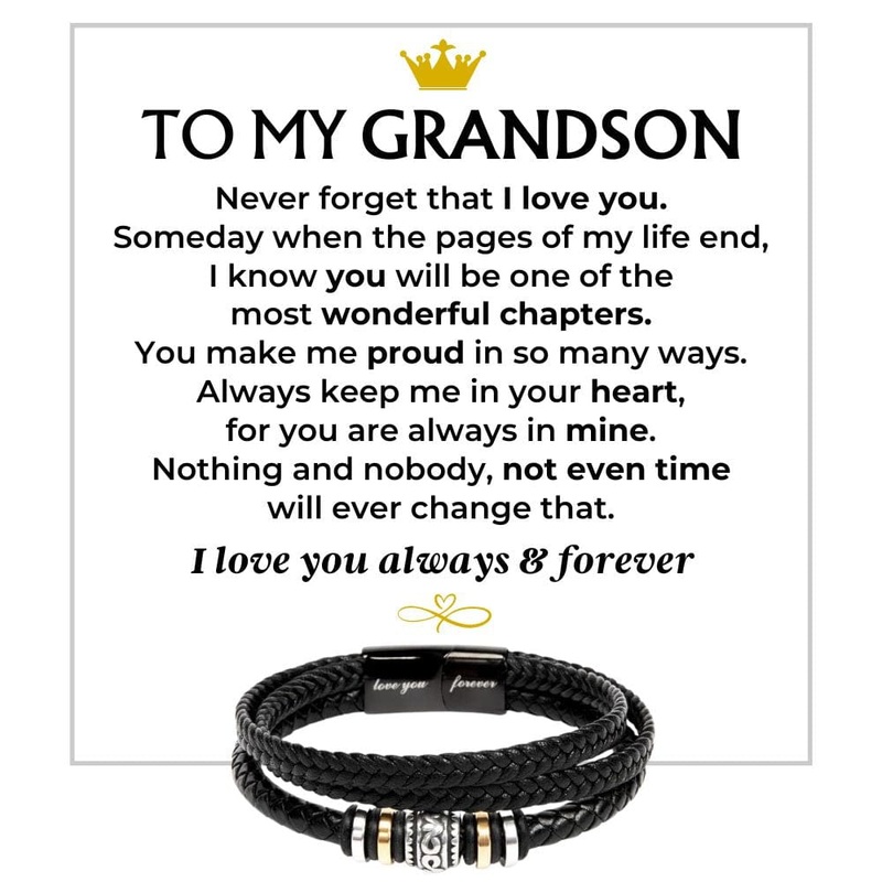 To My Grandson | Love You Forever | Braided Bracelet Gift Set – SS582