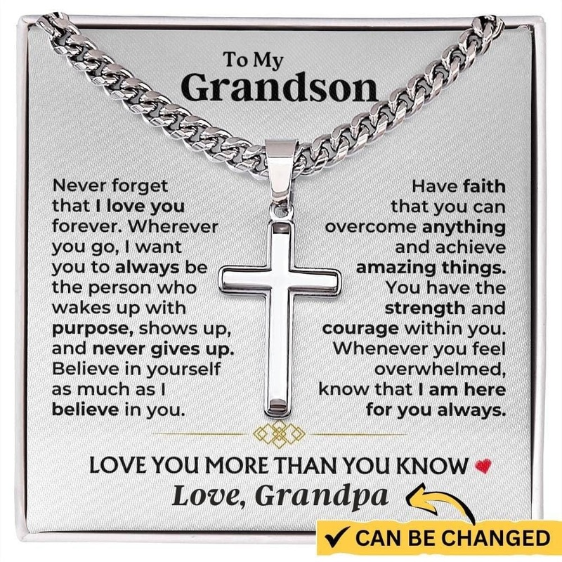 To My Grandson – Love You More Than You Know – Artisan Cross Gift Set – SS604GS
