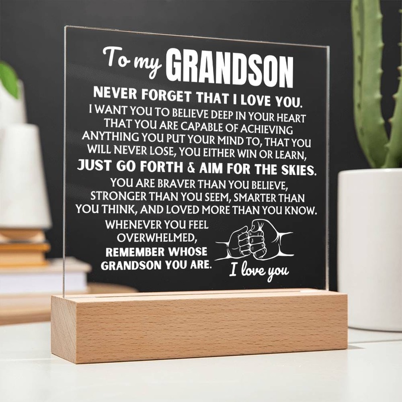 To My Grandson  Remember Whose Grandson You Are | Acrylic Lamp  AC50GS