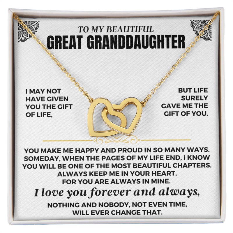To My Great Granddaughter – Forever Linked Hearts – Gift Set – SS612