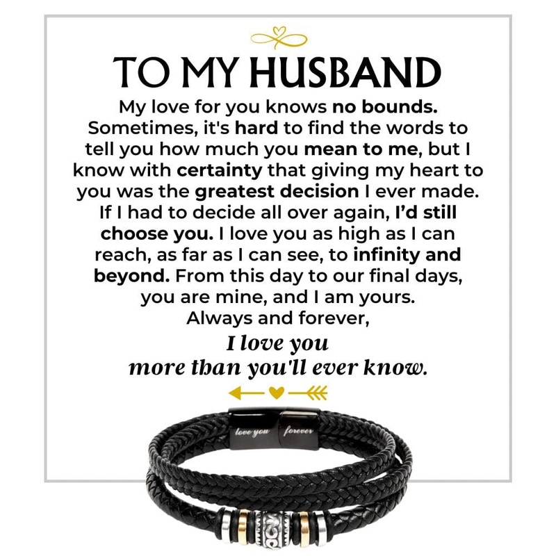 To My Husband | Love You Forever | Braided Bracelet Gift Set – SS580