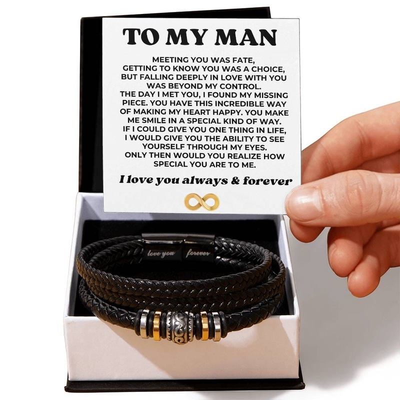 To My Man – I Love You Forever – Braided Bracelet Gift Set – SS607