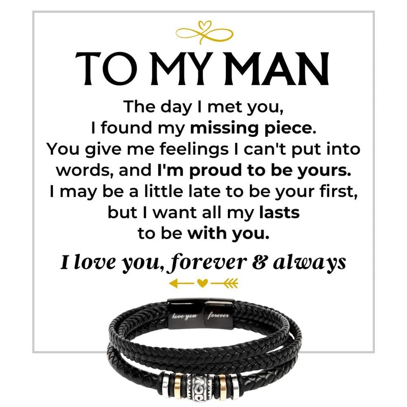 To My Man | Love You Forever | Braided Bracelet Gift Set – SS579