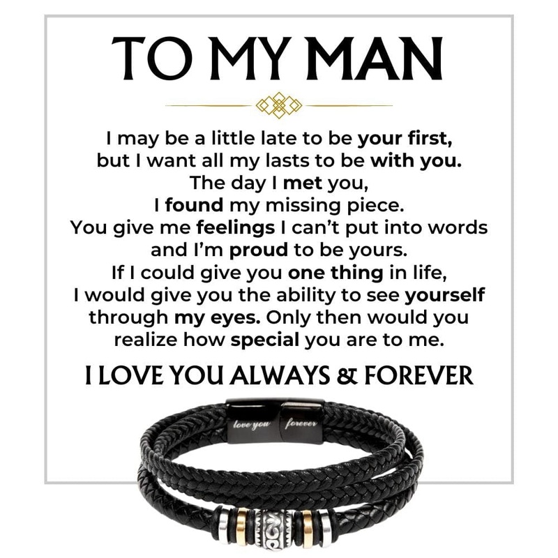 To My Man | My Missing Piece | Braided Bracelet Gift Set – SS584
