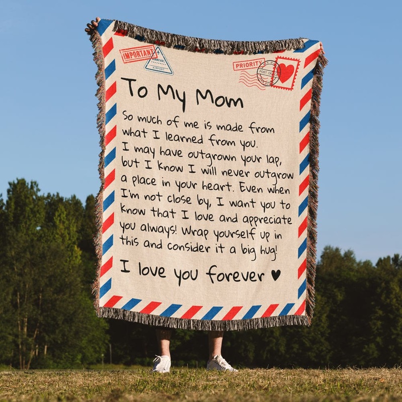 To My Mom – 100% Cotton Woven Blanket – Giant Love Letter – WB06
