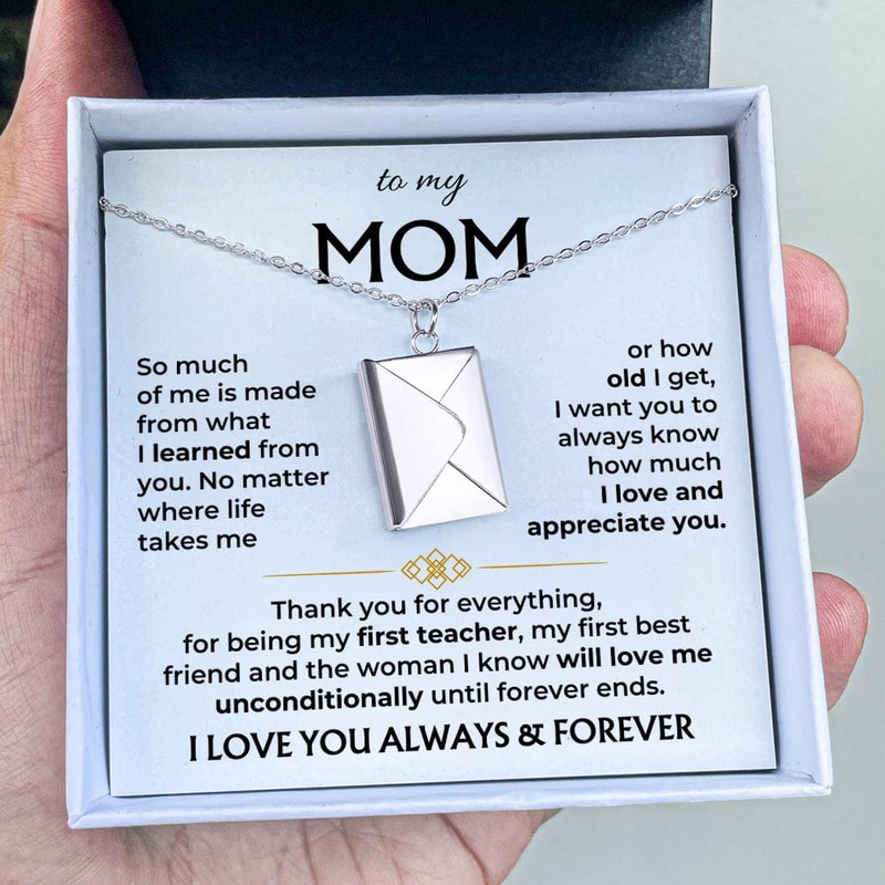 To My Mom – Love Letter Necklace – Gift Set – SS608E