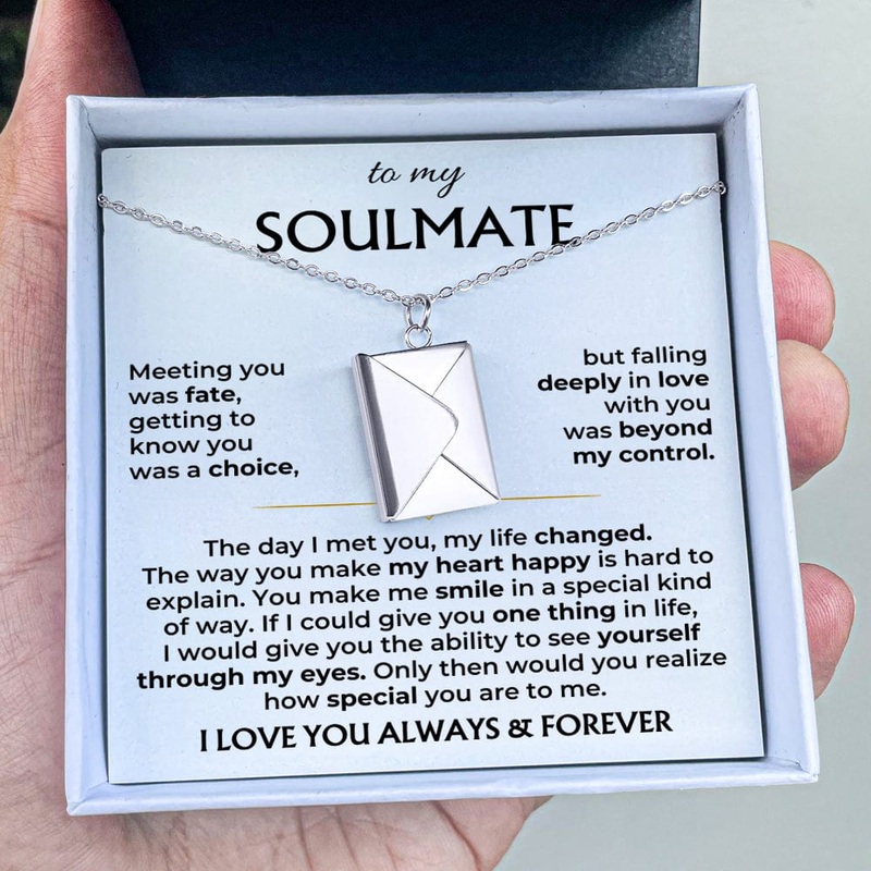 To My Soulmate – Love Letter Necklace – Gift Set – SS603E