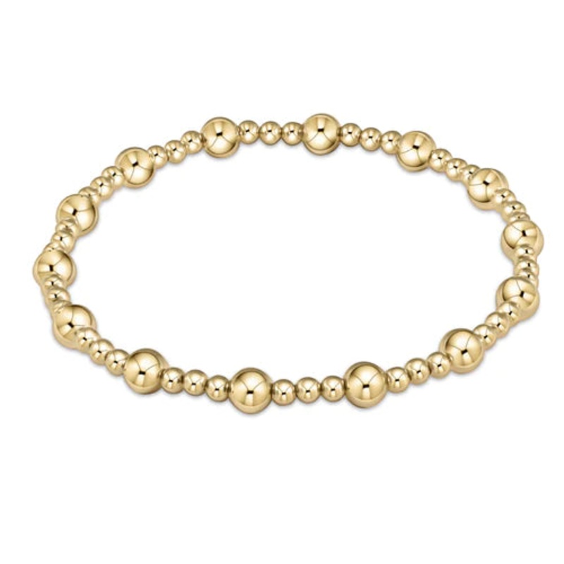 enewton Classic Sincerity Pattern 5mm Bead Bracelet – Gold