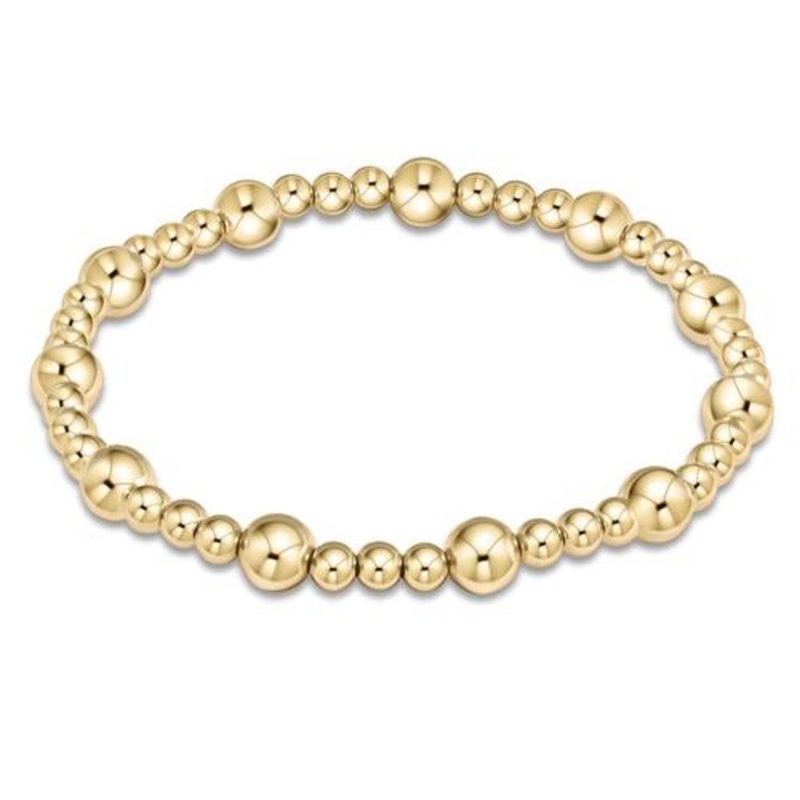 enewton Classic Sincerity Pattern 6mm Bead Bracelet – Gold
