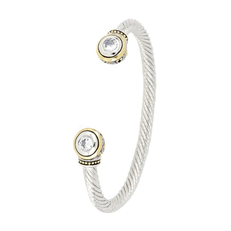 John Medeiros Beijos Two Stone Large Cuff Bracelet – 7